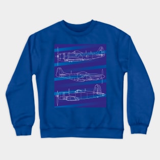 Blueprint Skies: Iconic Warbirds Crewneck Sweatshirt